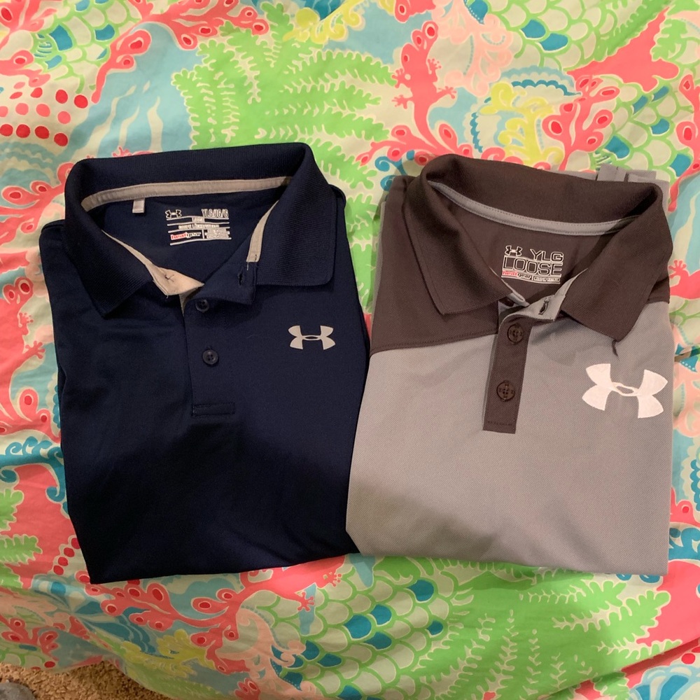 Lot of two Boys under armour polo shirts
